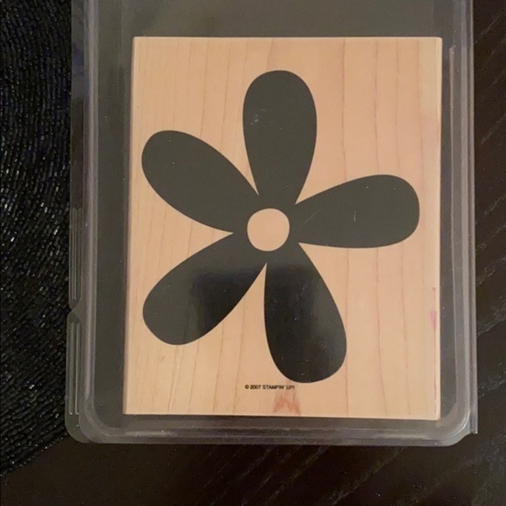 STAMPIN UP RETIRED BIG BLOSSOM WOOD MOUNT STAMP